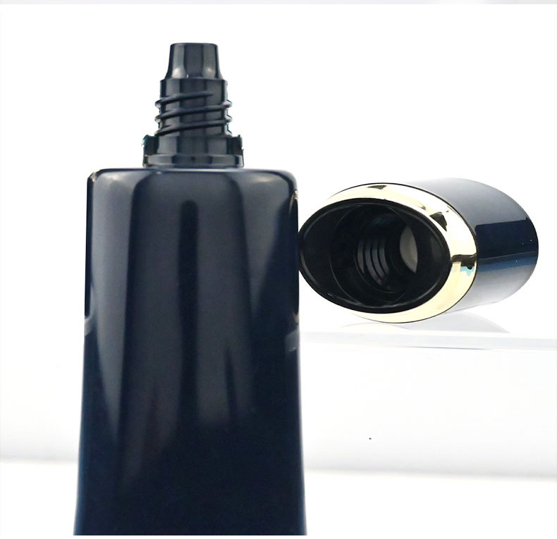 Luxury Empty 30ml 50ml 100ml 150ml 200ml Black Plastic Pe Cosmetic Squeeze Printing Tube With Screw Cover