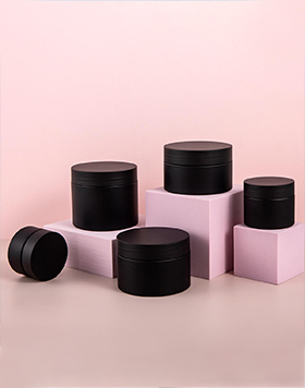 30g 50g 100g 120g 150g Round Matte Black PET Skin Care Body Butter Eco-Friendly Plastic Eye Cream Jar With Lid