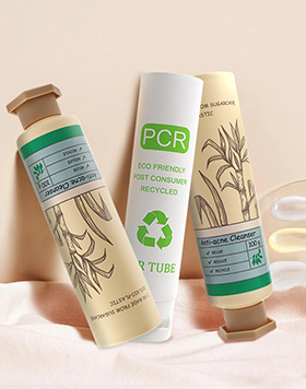 Customized Empty PCR Hand Lotion Tubes Skincare Packaging Recycled Plastic Squeeze Cosmetic Tube For Cream