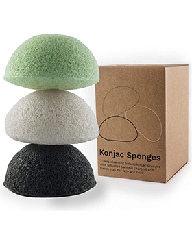 Exfoliating Biodegradable Organic Makeup Remover Sponge Clean Face Eco-friendly 100% Natural Konjac Sponge