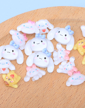 Japan Anime Character Cute Puppy Cinnamoroll Purin Handmade Nail DIY Cartoon Nails Art Decoration