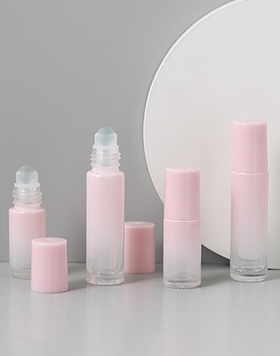 5ml 10ml Empty Perfume Roller Bottles Essential Oil Roll On Glass Bottle Gradient Pink Portable Roller Bottle