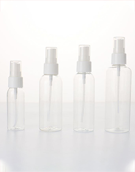 30ml/50ml/75ml/100ml travel use no label white transparent different capacities spray PET fancy spray bottle