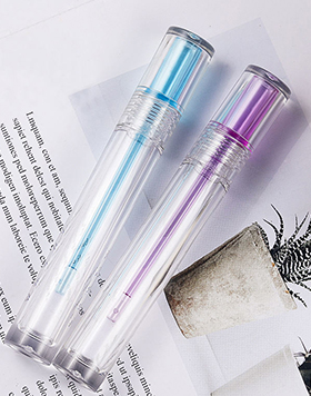 4ml Full Clear Transparent Liquid Makeup Packaging Color Brush Stick Round Lip Gloss Tube