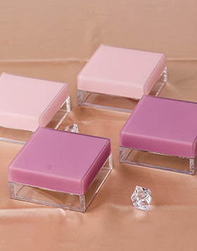 Square Shaped As Plastic Powder Jar Cosmetic Loose Powder Jar With Sifter And Rotating Sifters