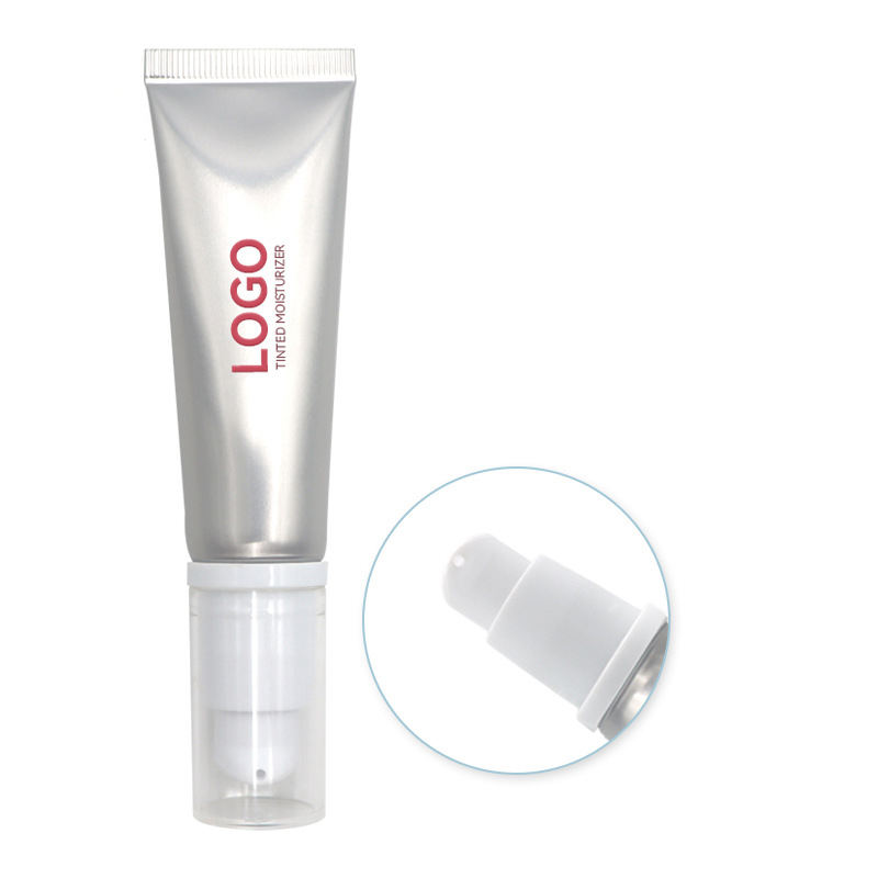 Customized Empty Cosmetic Containers Plastic PE BB Eye Cream Tube Refillable Squeeze Serum Airless Pump Soft Tube With Pump Top