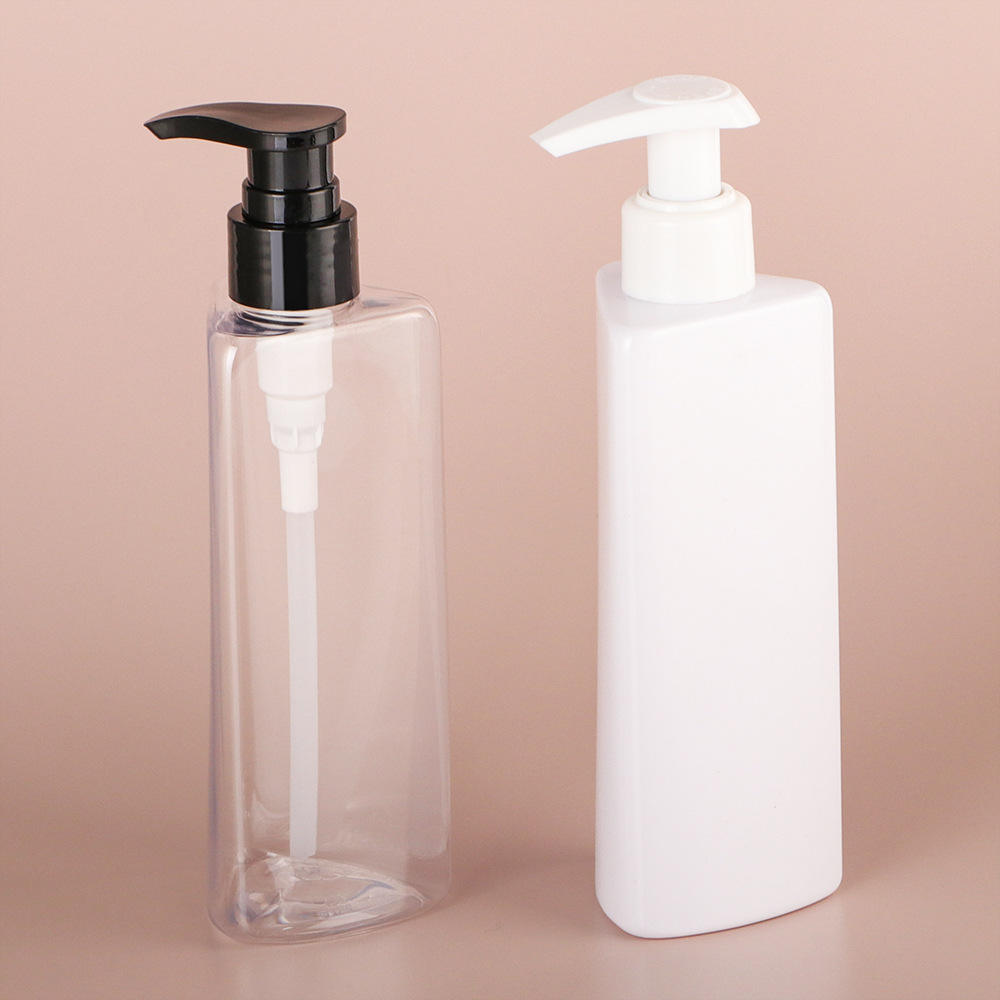 Plastic Packaging Unique Shape White 180ml 200ml Shampoo Lotion Container Triangles PET Cosmetic Bottle