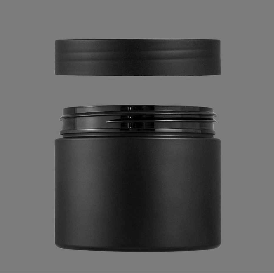 30g 50g 100g 120g 150g Round Matte Black PET Skin Care Body Butter Eco-Friendly Plastic Eye Cream Jar With Lid