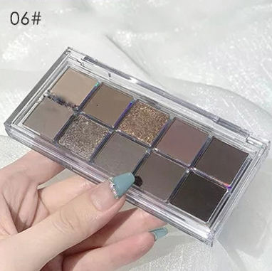 Customized Makeup Cosmetic Set Cruelty Free Glitter Cream Pearlescent Matte 10 Colors Eyeshadow Palette