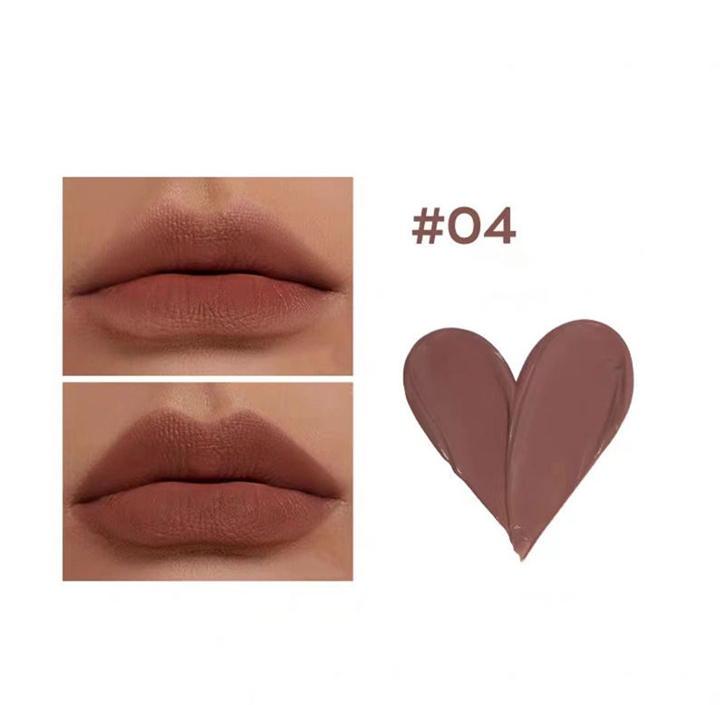 Custom Lip Gloss Private Label Heart Shaped Vegan Waterproof Velvet Lip Tint Liquid Matte Lipstick