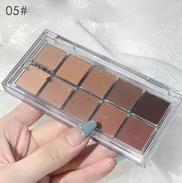 Customized Makeup Cosmetic Set Cruelty Free Glitter Cream Pearlescent Matte 10 Colors Eyeshadow Palette