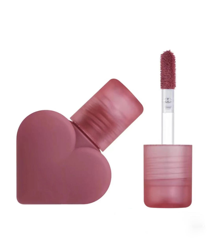 Custom Lip Gloss Private Label Heart Shaped Vegan Waterproof Velvet Lip Tint Liquid Matte Lipstick