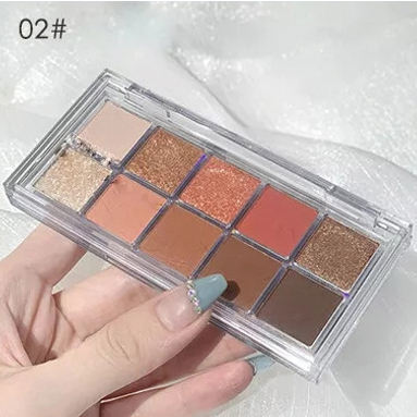 Customized Makeup Cosmetic Set Cruelty Free Glitter Cream Pearlescent Matte 10 Colors Eyeshadow Palette