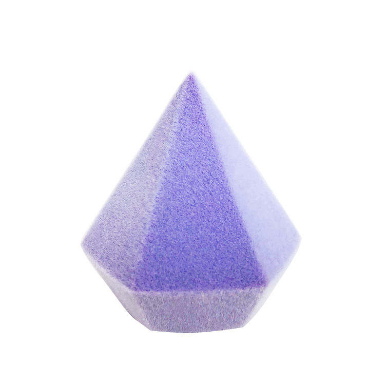 Latex Free Purple Blue Color Super Soft Microfiber Velvet Diamond Makeup Blender Sponges For Face Foundation