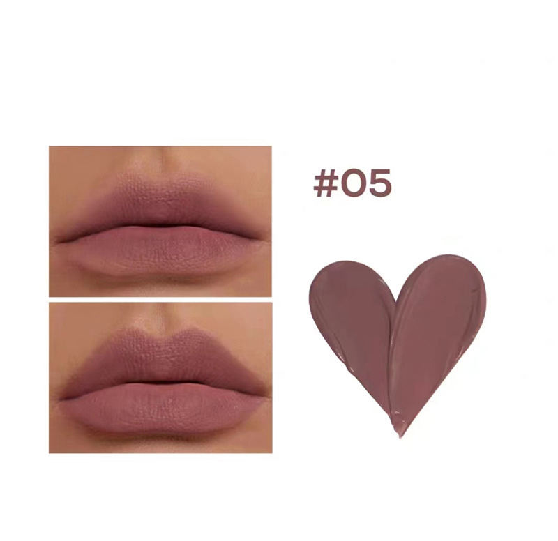 Custom Lip Gloss Private Label Heart Shaped Vegan Waterproof Velvet Lip Tint Liquid Matte Lipstick