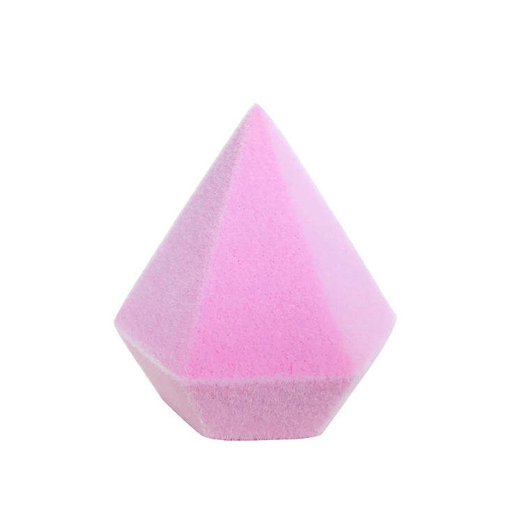 Latex Free Purple Blue Color Super Soft Microfiber Velvet Diamond Makeup Blender Sponges For Face Foundation