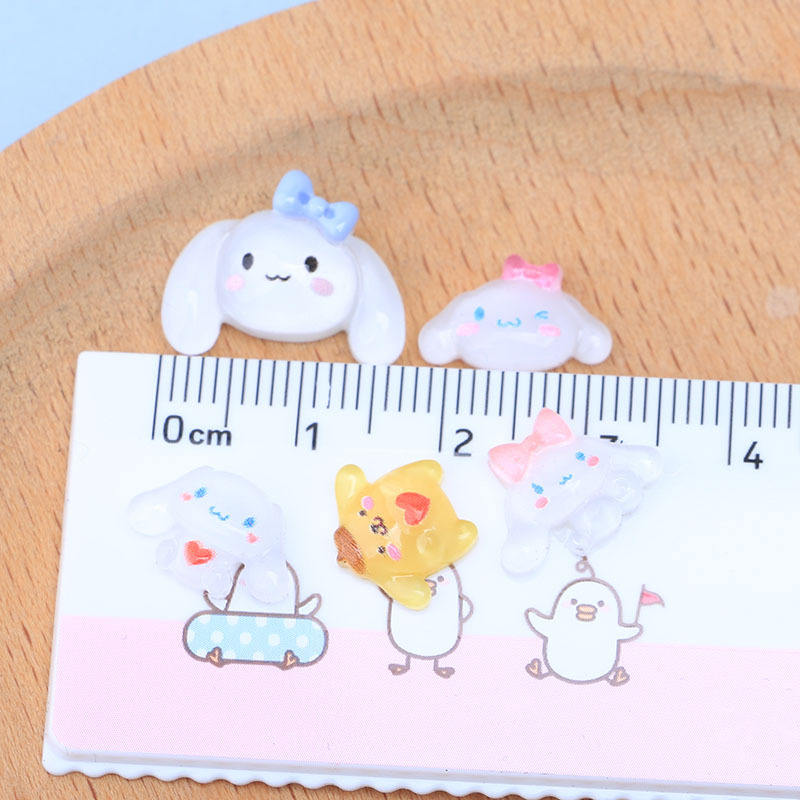 Japan Anime Character Cute Puppy Cinnamoroll Purin Handmade Nail DIY Cartoon Nails Art Decoration