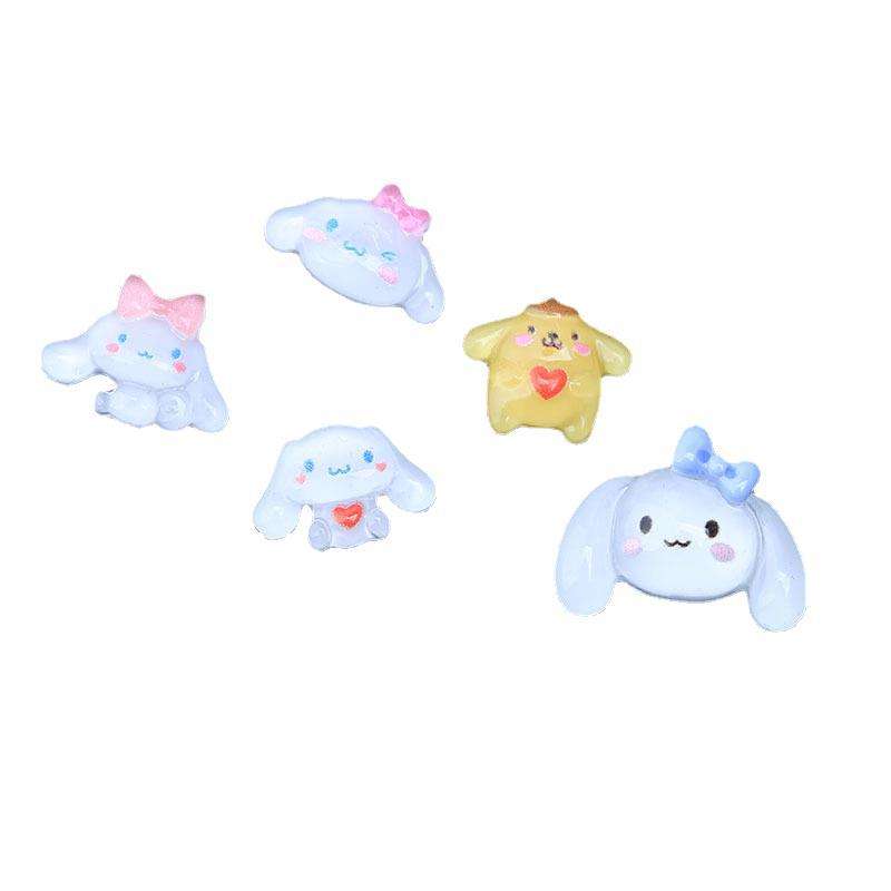 Japan Anime Character Cute Puppy Cinnamoroll Purin Handmade Nail DIY Cartoon Nails Art Decoration