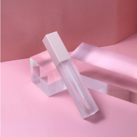 7ml Lip Gloss Containers Tube Packaging With Wands Frosted Transparent Lipgloss Tube Square Matte Lip Gloss Tubes