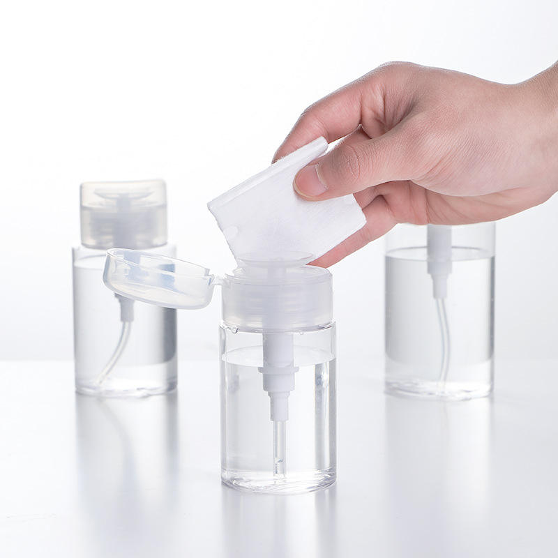 100ml 150ml 200ml 300ml Clear Liquid Press Pump Dispenser Bottle Cosmetic Toner Bottle Makeup Nail Polish Remover Bottle