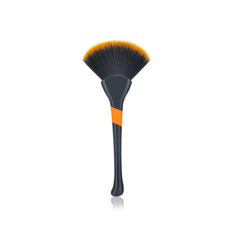 Professional Synthetic Hair Colorful Face Highlight Powder Brush Single Fan Makeup Brush