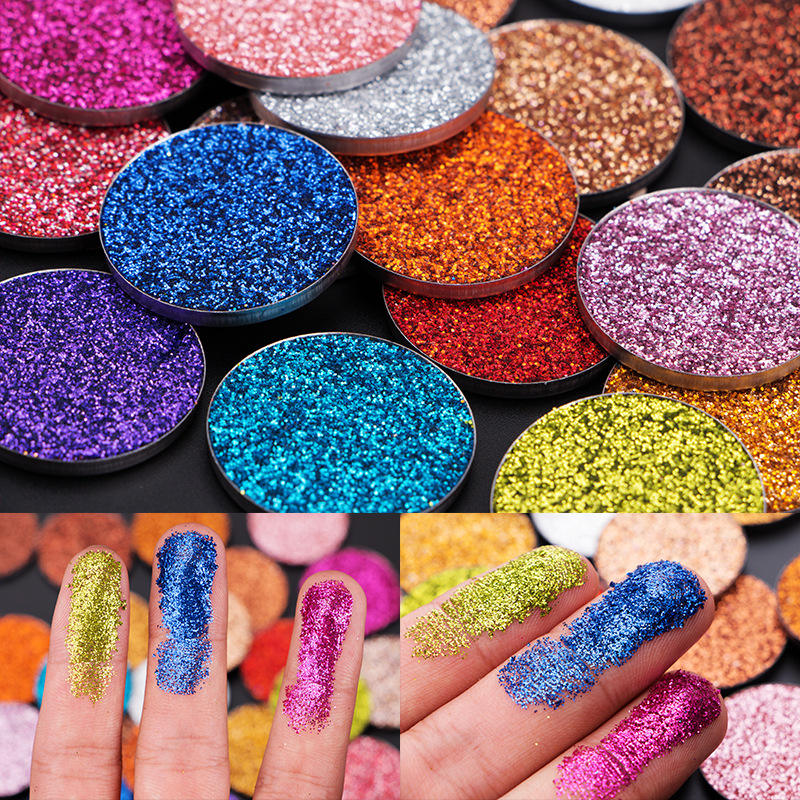 OEM Cosplay DIY Multi Colors Cosmetic High Pigment Eye Shadow Powder Pressed Glitter Eyeshadow