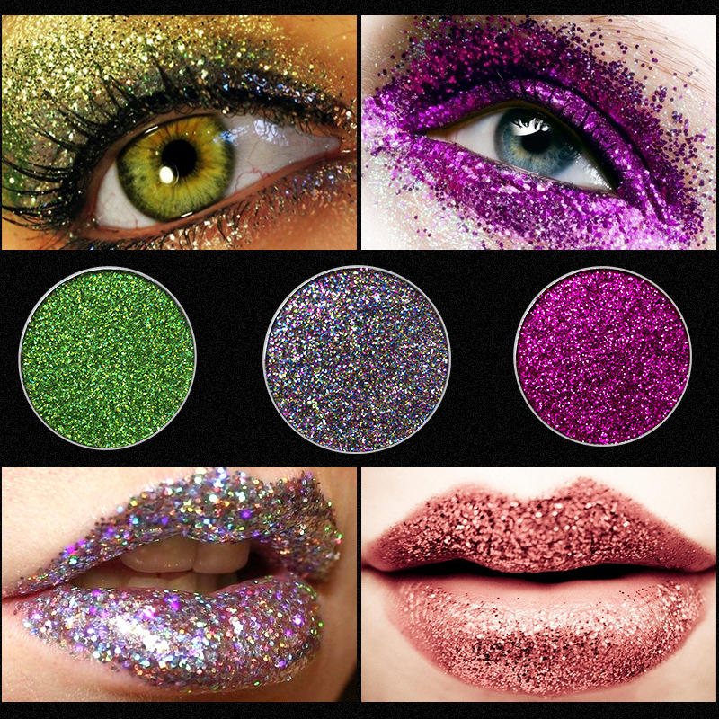 OEM Cosplay DIY Multi Colors Cosmetic High Pigment Eye Shadow Powder Pressed Glitter Eyeshadow