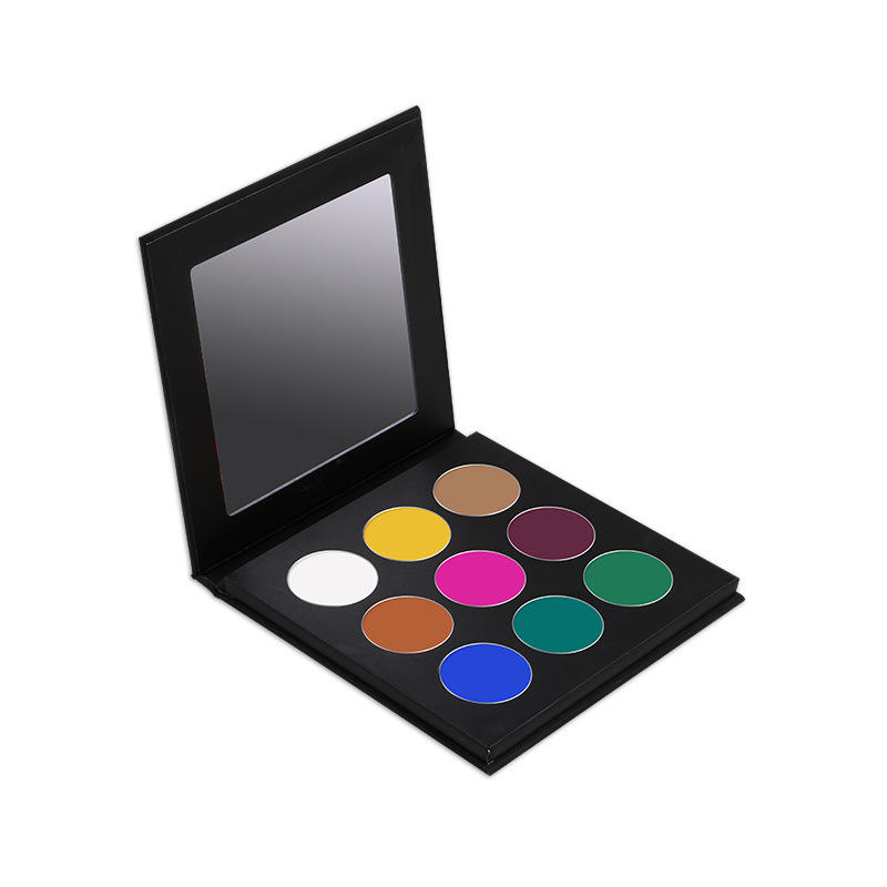 Skull Printing Custom Logo Small Square Waterproof Quality Pressed Matte Eyeshadow Palette