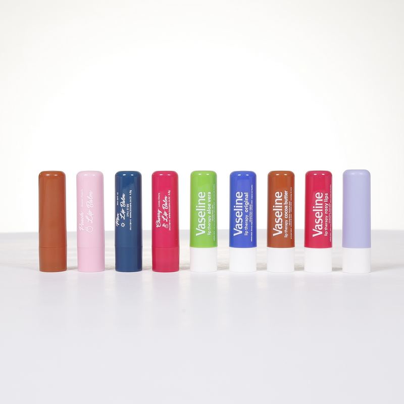 Factory Hot selling round empty colored custom lip balm container custom logo lip balm tubes