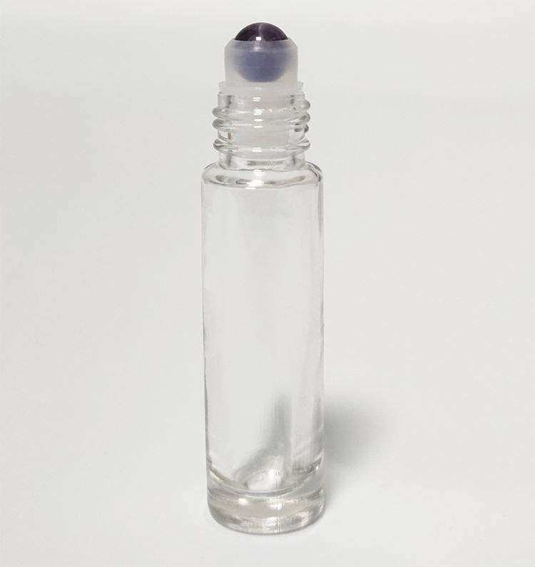 Fast Delivery 10ml Transparent Refillable Essential Oil Gemstone Spheres For Rollerball Bottles