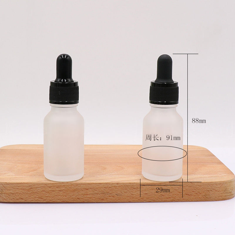 Essential Oil Cosmetic 15ml Matte Glass Empty Boston Liquid Men Bottle Dropper