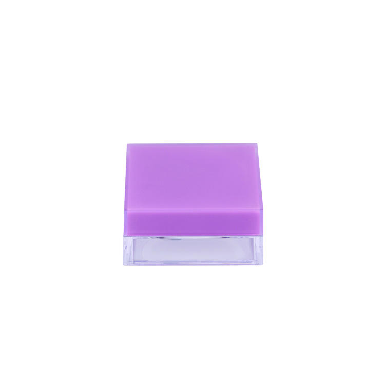 Square Shaped As Plastic Powder Jar Cosmetic Loose Powder Jar With Sifter And Rotating Sifters