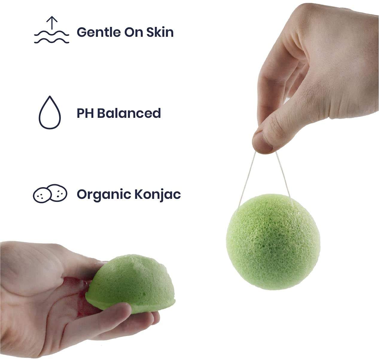 Exfoliating Biodegradable Organic Makeup Remover Sponge Clean Face Eco-friendly 100% Natural Konjac Sponge