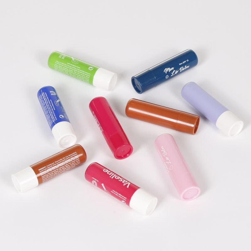 Factory Hot selling round empty colored custom lip balm container custom logo lip balm tubes