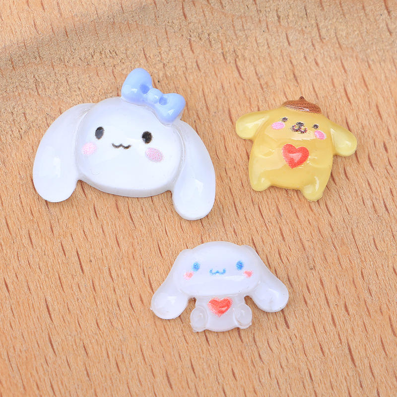 Japan Anime Character Cute Puppy Cinnamoroll Purin Handmade Nail DIY Cartoon Nails Art Decoration