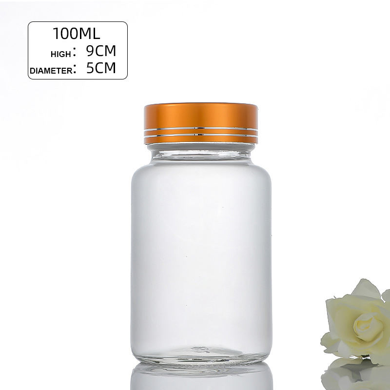 Wholesale Clear Amber Frosted Black White Empty 100ml Empty Medicine Bottles