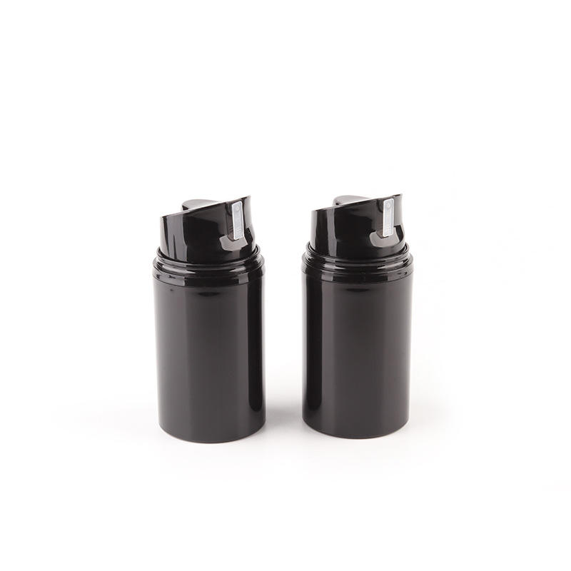 PP Recyclable Airless Cosmetic Bottles 30ml 50ml 80ml 100ml 120ml 150ml Black Airless Pump Bottle For Face Lotion Cream Cleanser