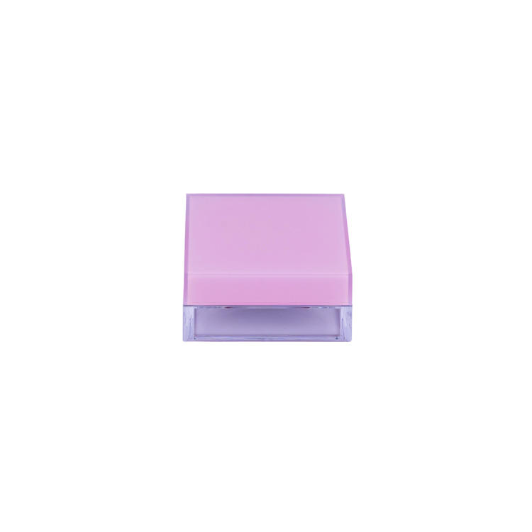 Square Shaped As Plastic Powder Jar Cosmetic Loose Powder Jar With Sifter And Rotating Sifters