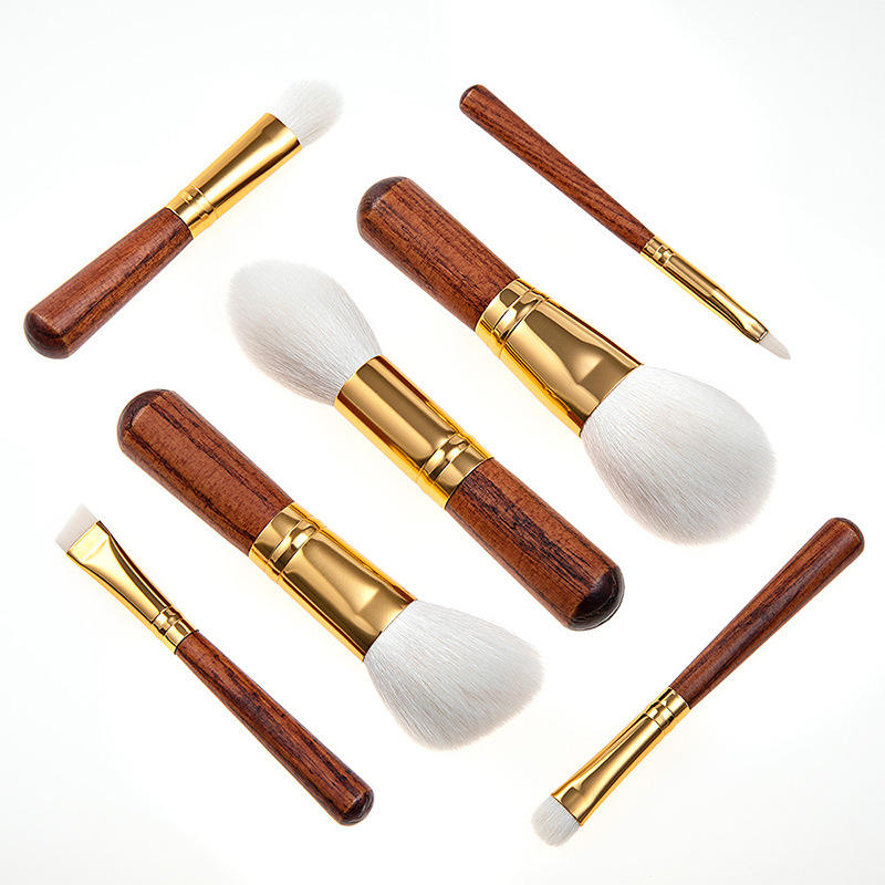 Professional High Quality 7 Pcs Customized Animal Goat Hair Makeup Brushes Set