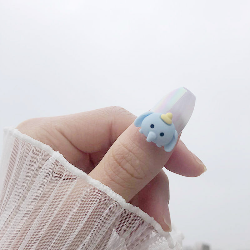 Cute Animal Bow Fun Nail Accessories Rotatable Kawaii 3D Kitty Nail Charms For DIY Nails Art