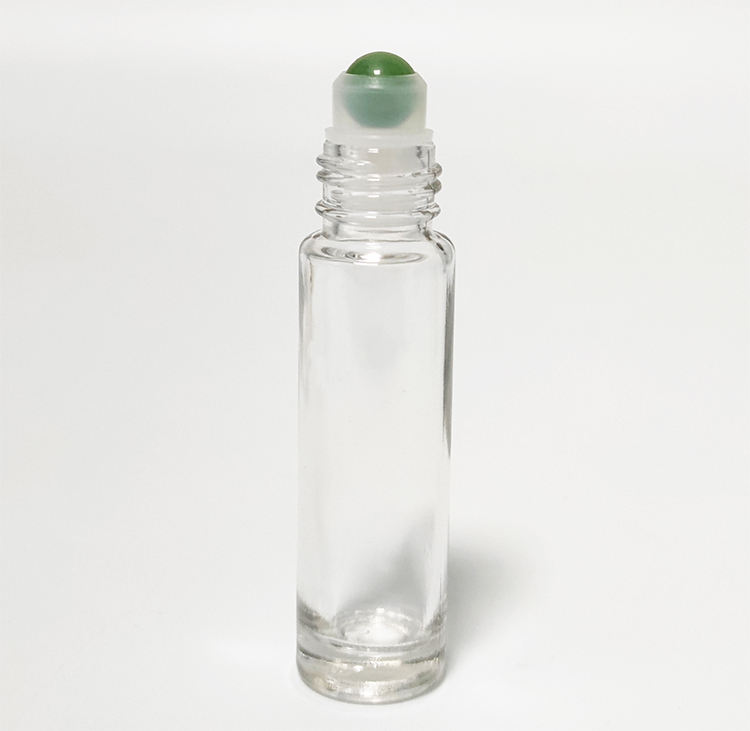 Fast Delivery 10ml Transparent Refillable Essential Oil Gemstone Spheres For Rollerball Bottles