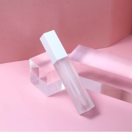 7ml Lip Gloss Containers Tube Packaging With Wands Frosted Transparent Lipgloss Tube Square Matte Lip Gloss Tubes