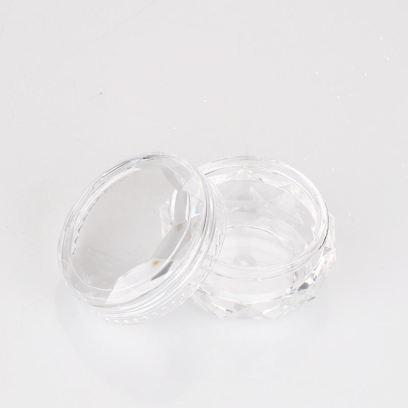 3g 5g Plastic Mini Empty Loose Powder Jar Eye Shadow Powder Blush Case Diamond Shape Cosmetics Transparent Jar