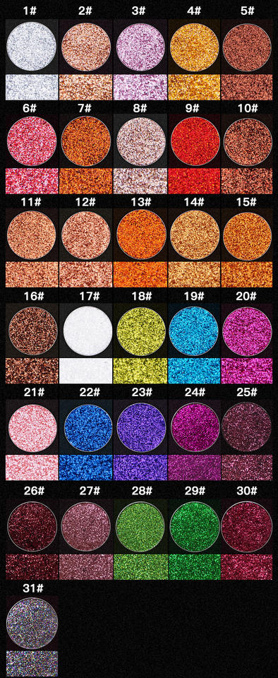 OEM Cosplay DIY Multi Colors Cosmetic High Pigment Eye Shadow Powder Pressed Glitter Eyeshadow