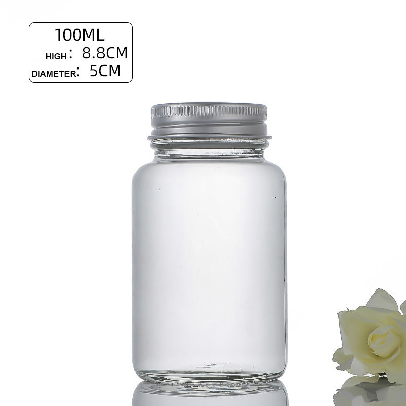 Wholesale Clear Amber Frosted Black White Empty 100ml Empty Medicine Bottles