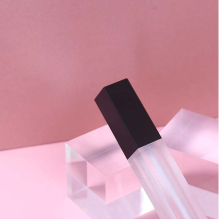 7ml Lip Gloss Containers Tube Packaging With Wands Frosted Transparent Lipgloss Tube Square Matte Lip Gloss Tubes