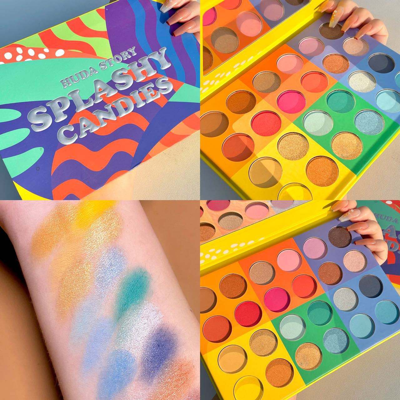 Customized Cruelty Free Colorful Vegan Cardboard Square Pan High Pigment 24 Eyeshadow Palette