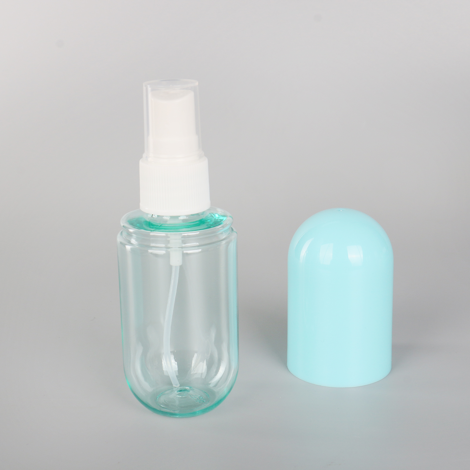 Candy Color Lotion Bottle Pill Capsule Shaped Pink Blue 40ml 60ml 100ml PET Plastic Cosmetic Spray Pump Bottles