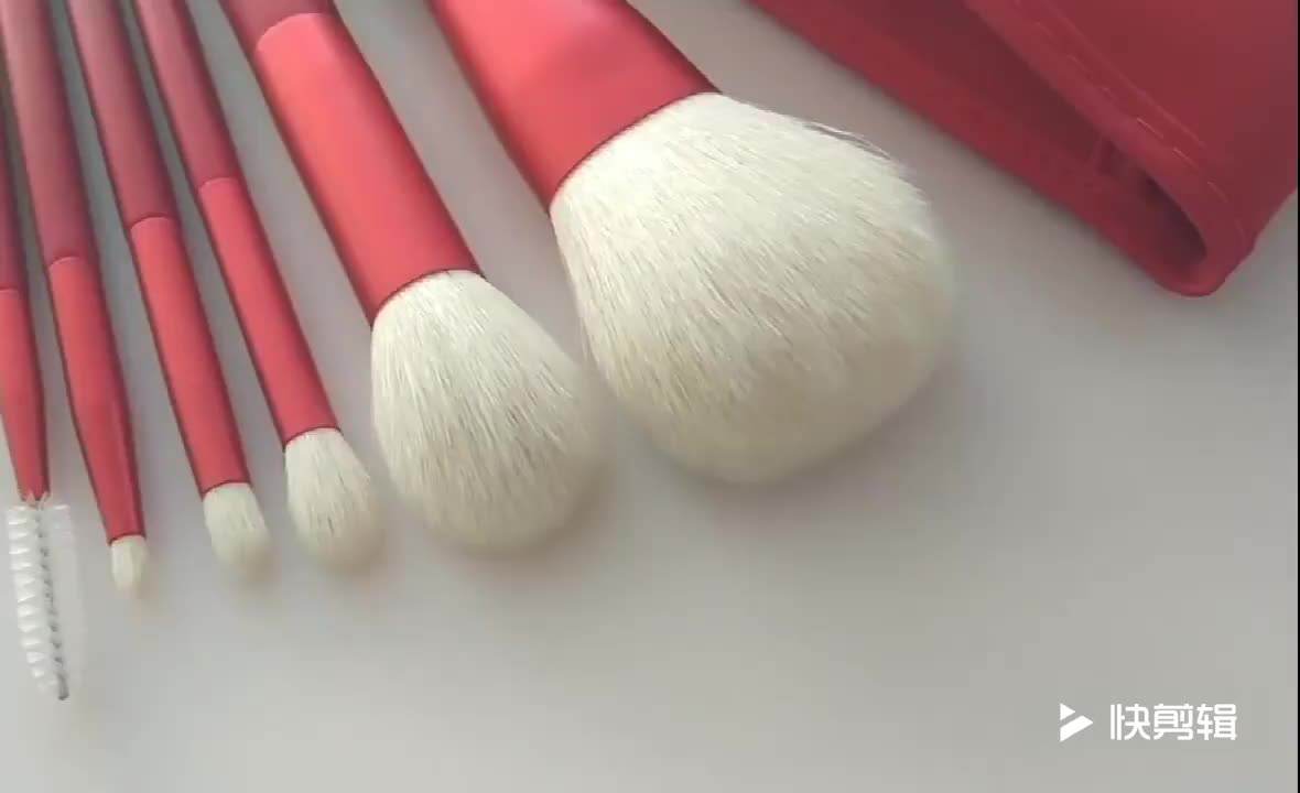 9Pcs Portable Private Label Professional Wood Handle Custom Logo Chinese Style Red Makeup Brush Set