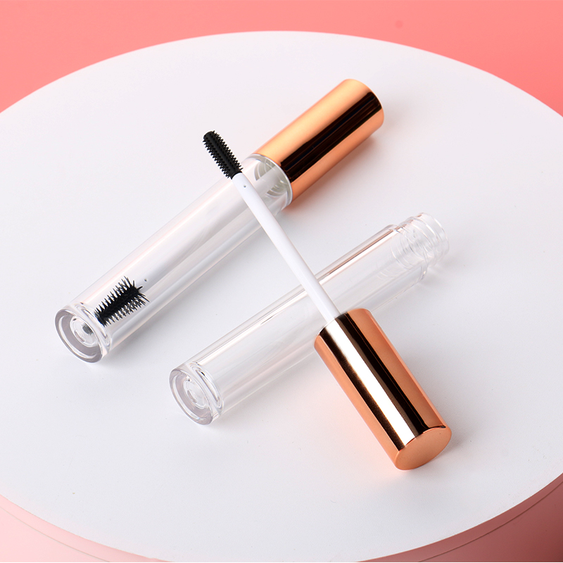 Custom Rose Gold Clear Mascara Eyelash Cream Container Empty Mascara Wand Packaging Tubes With Brush